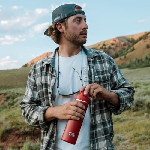 OISIZ Isolierte Edelstahl Trinkflasche 720ml für Outdoor Aktivitäten und Sport 100% auslaufsicher mit Vakuum-Technologie