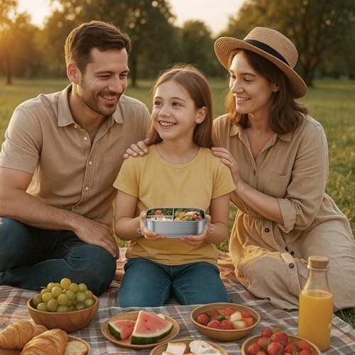 REKITA Edelstahl Brotdose Kind er mit Fächern - Personalisierte Lunchbox für Schule, Ausflüge und Jausen, 850ML Vesperdo