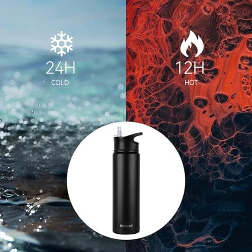 Edelstahl Trinkflasche 1.2L BPAfrei-Thermoskanne-Vakuum Doppelwandisolierung für Sport Campings-Reise-Kohlensäure Geeign