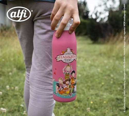 ALFI Kids ISO BOTTLE 350ml - Idas Schule der Magischen Tiere - Isoliertrinkflasche Kinder Edelstahl - hält 12 Stunden he