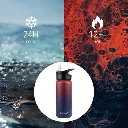 Edelstahl Trinkflasche 1.2L BPAfrei-Thermoskanne-Vakuum Doppelwandisolierung für Sport Campings-Reise-Kohlensäure Geeign