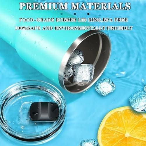 Dokeno transparente Ersatzdeckel für Becher (2 Stück 850 ML, Reiseversandsafe, Magneßschaltlatch, Schwarz) (B)  
Dokeno