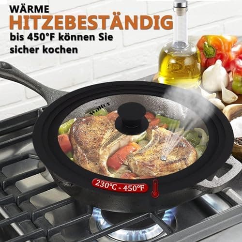 Walfos Universaldeckel Ø 28, 26 und 24 - Hitzebeständige Topfdeckel für Töpfe und Pfannen
| Walfos Hitzebeständige Univ