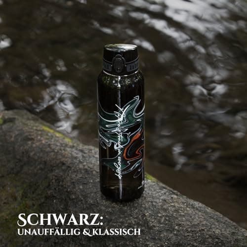 UZSPACE Kinder Trinkflasche 600ml - Sportlich, Auslaufsicher & Spülmaschinenfest zur Schule und Outdoor aktivarten für M