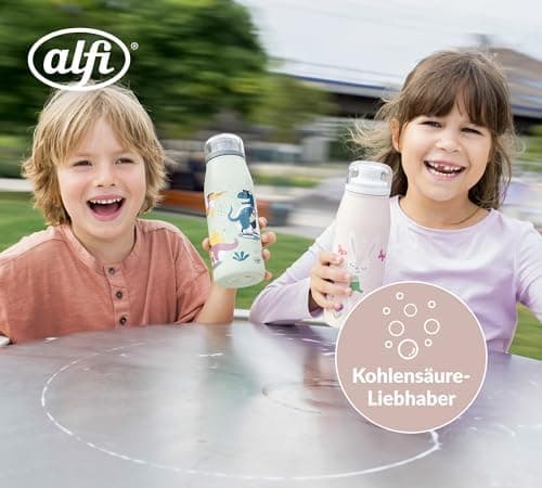 ALFI Kids ISO BOTTLE 350ml - Idas Schule der Magischen Tiere - Isoliertrinkflasche Kinder Edelstahl - hält 12 Stunden he