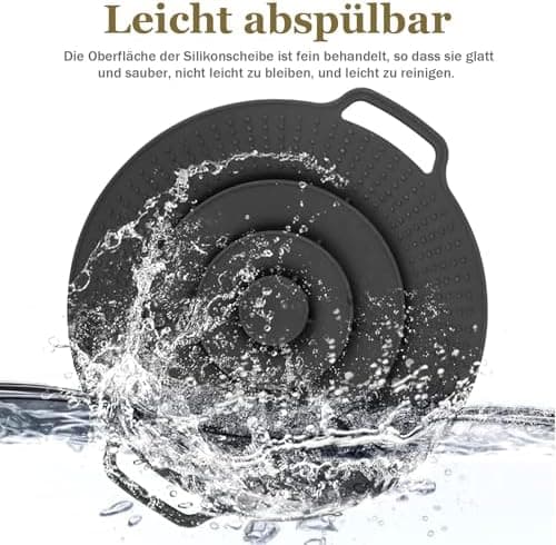 Überkochschutz & Spritzschutz aus Silikon für Universelle Topfdeckel – Kochen und Kochtiegel – BPA-frei, hitzebeständig