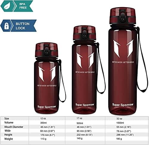 Super Sparrow BPA-frei Wasserflasche - 500ml - Ideale für Sport und Outdoor - Nachhaltig ClimatePartner certified