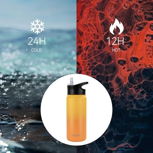 Edelstahl Trinkflasche 1.2L BPAfrei-Thermoskanne-Vakuum Doppelwandisolierung für Sport Campings-Reise-Kohlensäure Geeign