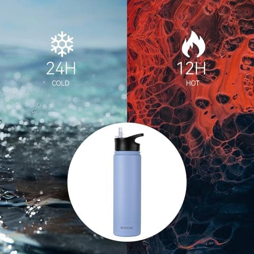 Edelstahl Trinkflasche 1.2L BPAfrei-Thermoskanne-Vakuum Doppelwandisolierung für Sport Campings-Reise-Kohlensäure Geeign