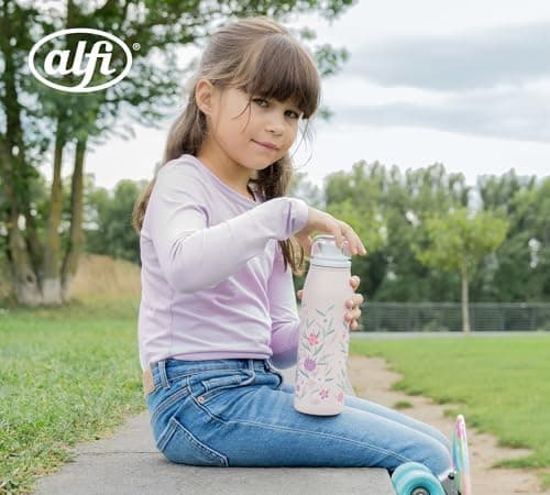 ALFI Kids ISO BOTTLE 350ml - Idas Schule der Magischen Tiere - Isoliertrinkflasche Kinder Edelstahl - hält 12 Stunden he