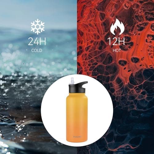 Edelstahl Trinkflasche 1.2L BPAfrei-Thermoskanne-Vakuum Doppelwandisolierung für Sport Campings-Reise-Kohlensäure Geeign