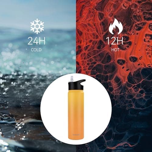 Edelstahl Trinkflasche 1.2L BPAfrei-Thermoskanne-Vakuum Doppelwandisolierung für Sport Campings-Reise-Kohlensäure Geeign
