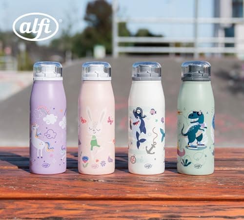 ALFI Kids ISO BOTTLE 350ml - Idas Schule der Magischen Tiere - Isoliertrinkflasche Kinder Edelstahl - hält 12 Stunden he