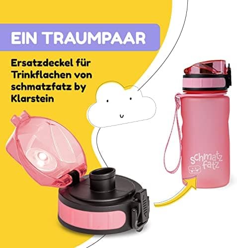 SCHMATZFATZ Trinkflaschen Ersatzdeckel, BPA-Freier Auslaufsicherer Verschluss für Sport-Trinkflaschen, Pink
| SCHMATZFA