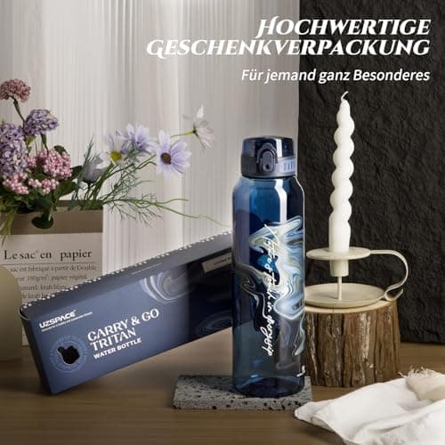 UZSPACE Kinder Trinkflasche 600ml - Sportlich, Auslaufsicher & Spülmaschinenfest zur Schule und Outdoor aktivarten für M