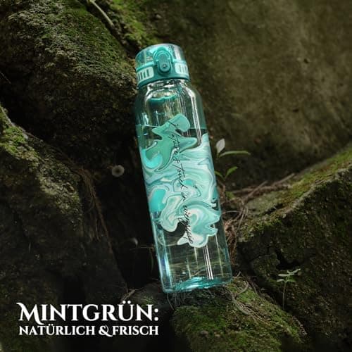 UZSPACE Kinder Trinkflasche 600ml - Sportlich, Auslaufsicher & Spülmaschinenfest zur Schule und Outdoor aktivarten für M