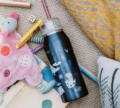 ALFI Kids ISO BOTTLE 350ml - Idas Schule der Magischen Tiere - Isoliertrinkflasche Kinder Edelstahl - hält 12 Stunden he