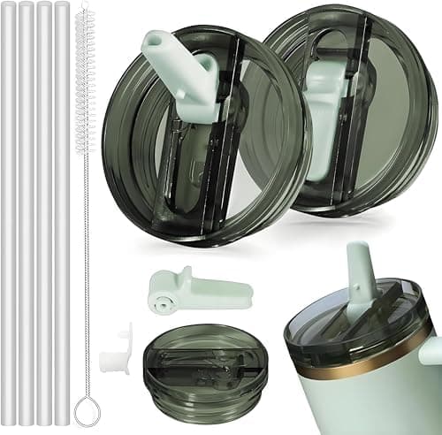 Sunshine Smile 40oz Auslaufsicherer Ersatzdeckel für Stanley Cup,ideal für Familien mitKindern und Freunde, bietet 2 Stü