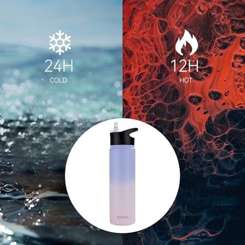 Edelstahl Trinkflasche 1.2L BPAfrei-Thermoskanne-Vakuum Doppelwandisolierung für Sport Campings-Reise-Kohlensäure Geeign